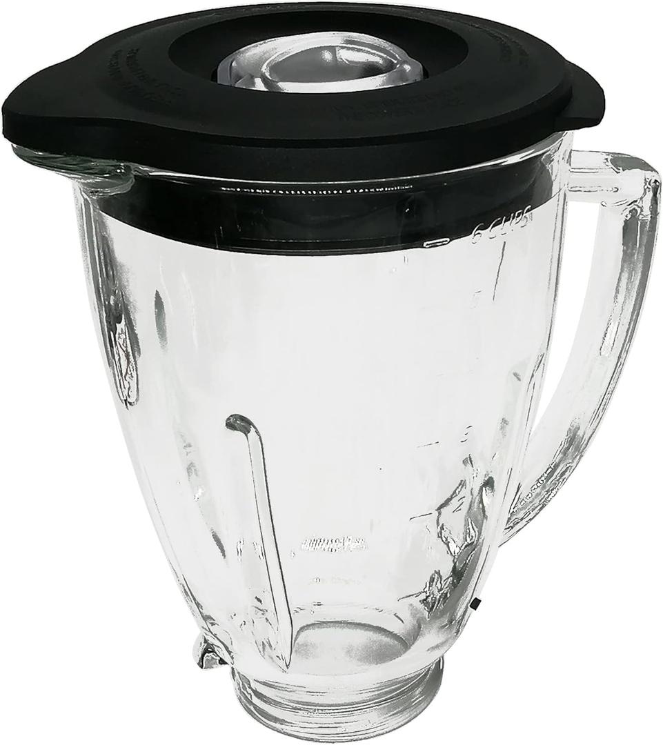 6-Cup Glass Blender Jar&Jar lid,Compatible with Oster Classic Series OSTERIZER GALAXIE BLENDER/CHOPPER(Grass, 6 cups round Jar)