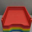 6 Pack In Trays for Teachers, Plastic Classroom Paper Organizers, Colorful Storage Baskets for Office, Stackable Office Desktop Document Paper Storage (13.4 * 9.5 * 2.7 In)