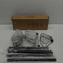 Corner Shower Caddy Tension Pole with 4 Adjustable Shelves, Bathroom Storage Organizer, Waterproof Corner Towel Holder, 63.7-119 inch Bathroom Corner Shelf, Black