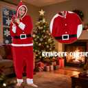 Unisex Adult Onesie Pajamas Animal One Piece Snug Fit Halloween Costume Sleepwear Homewear (Red, M)