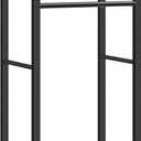 HOOBRO Free Standing Towel Rack for Bathroom, 16.5" L x 9.4" W x 31.5" H, 2 Tier Blanket Rack, Blanket Holder, Drying and Display Rack with Shelf, Black BB02LB01