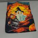 FLAGWIX Halloween Garden Flag - Solar Flag Light for Garden Decor 11.5"x17.5" - Fall Garden Flags for Halloween Decorations, Yard Flags for Fall Outdoor Decor, Outside Decorations for Yard (Flame  Haunted Glow)