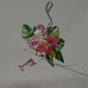 Flamingo Acrylic Suncatcher Window Hanging Ornament with Story Card, Flamingo Gifts for Women, Pink Christmas Tree Decorations, Tropical Palm Flamingos Hanging Decorations, Summer Christmas Ornament