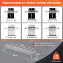 QuliMetal Stainless Steel Warming Rack for Weber Genesis 300 Series (2007-2016), Fits Genesis E310, E320, E330, S310, S320, S330, Replaces Weber 65054, 81323, 62749