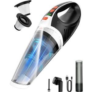 BRL Handheld Vacuum Cordless, 15000PA Strong Suction Car Vacuum Portable, Hand Vacuum with LED Light, for Car Home Office, Pet Hair