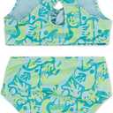 Hurley Girls Flounce Bikini 2-Piece Swimsuit (14, Turquoise Waves)