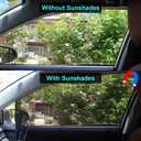 Ovege Car Window Shades Magnetic 2pcs Universal Car Window Screen Mesh Side Window Sun Shade Automotive Window Sunshades for Driver Passenger (Front Seat 2pcs-)