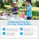 4 Pack Water Bottle Silicone Sleeve, Silicone Protective Holders for Glass Water Bottle, Slip Resistant & Durable Protective Covers for Smoothie, Drinks, Juice, Milk Bottles (Colorful)