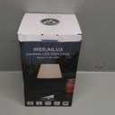 Outdoor Battery Operated Table Lamp Waterproof, 4000mAh Cordless Table Lamp Rechargeable, Touch Dimmable Desk Lamp, LED Night Light for Patio Camping Restaurant Home (Wood Grain, 9.6in)