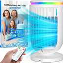 Portable Air Conditioners,Mini Air Conditioner Fan with 2 Modes,3 Speeds,7 Night Lights, 4 in 1 Personal Evaporative Air Cooler Cooling Fan with 1200ml Water Tank, Portable AC for Bedroom Office Desk