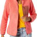 Amazon Essentials Women's Sherpa Long-Sleeve Mock Neck Full-Zip Jacket with Woven Trim XXL