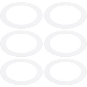 PATIKIL Goof Rings Inner Diameter 3.58", Outer Diameter 4.92", 6 Pcs Metal Goof Rings Cover Recessed Light Trim for Ceiling Wall Fixtures Can Lighting Down Light LED, Matte Finish White