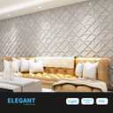 Art3d PVC 3D Wall Panel, Decorative Wall Tile in White 12-Pack 19.7"x19.7"