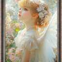 16x24 Frame Vintage Green, Ornate 24x16in Picture Frame with Floral Trim, for 16 x 24inch Gallery Photo Pic with HD Plexiglass, 1.6in Widen 0.8in Thick, Horizontal Vertical Wall Display