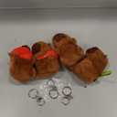 4 Pack Capybara Plush Keychain, Valentines Keychains for Class, Capybara Stuffed Animal Toys, Cute Capibaras Peluches Keychain for Bag Charms, Birthday Valentines Party Favors Gifts for Girls Boys