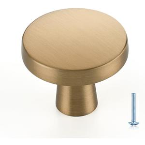 Ravinte 20 Pack Solid Single Hole Kitchen Round Cabinet Knobs Champagne Bronze Pulls Drawer Knobs Kitchen Cabinet Hardware Handles