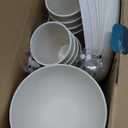 Wheat Straw Dinnerware Sets,56-Piece Beige Plates and Bowls Sets for 8-Unbreakable,Reusable Plastic Dish Set-Dinner Plate/Cereal Bowl/Cup/Utensils-Microwavable Dishwasher Safe 56P-Beige