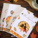Bencailor 4 Pcs Thanksgiving Kitchen Towels Fall Dish Hand Towels Pumpkin Turkey Tea Washcloths for Thanksgiving Fall Autumn Kitchen Bathroom Decor Gifts(White, Orange,Pumpkin)