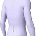 Cycling Jersey Men Short Sleeve, Road Bike Jerseys Full Zipper with Pockets, Bicycle Clothing Breathable Quick Dry (Small, Long-purple)