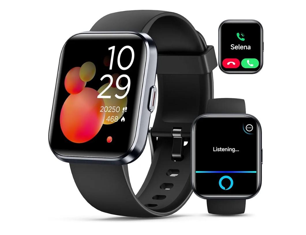 Smartwatch for Women/Men, Compatible with Android & iPhone, 1.8'' Fitness Tracker Watch with Alexa, Call & Notification Alerts, Heart Rate & Sleep Monitor, 120 Sports Modes, Waterproof Smart Watch