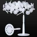 250 Pcs 10 cm Heavy Duty Plastic Insulation Masonry Fasteners, Durable Anchors Fasteners for Fixing and Fastening Rigid Foam Insulation Board Panels