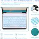 iPad Air 11 inch Case with Keyboard (M2) 2024, Detachable Bluetooth Keyboard, 7 Colors Backlit, Smart Protection Cover with Pencil Holder for Air 5th/4th 10.9 & iPad Pro 11 4th/3rd/2nd/1st Gen Green