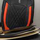 Car Seat Covers Compatible with Subaru Crosstrek 2013-2026, 360°Full Wrapped, Airbag Compatible Storage Pocket Zipper Design Wear Resistant Easy to Clean(Black Red, Full Set)