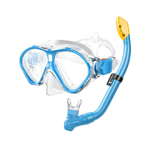 Gintenco Kids Snorkel Set, Diving Mask for Children as Unisex Kids Swimming Goggles, Anti-Fog Diving Mask and Dry Top Snorkel Combo Set for Junior and Youth