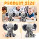 6 Pcs Elephant Stuffed Animals 6 Inch Big Ear Stuffed Elephant Animal Plush Toy Gift for Baby Shower Boys Girls Nursery Bed Decoration Birthday Party Supplies(Gray, Dark Gray)