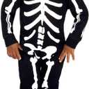 Tipsy Elves Kids Skeleton Halloween Costume Jumpsuit for Babies and Toddlers - Unisex Sizing (12M)