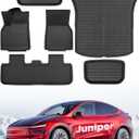 TAPTES New Model Y Juniper Floor Mats 2025 2026 | All-Weather Car Full Set | Front Rear Floor Liner Cargo Liners Trunk for Tesla Model Y | Rubber Carpet Interior Accessories 5 Seater | 6 PCS