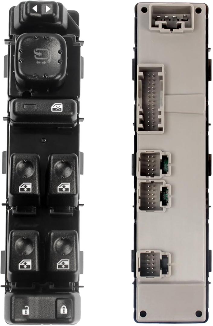 New Upgrade 15883319 Power Master Window Switch with Folding Mirror Control Compatible with 2003-2006 Escalade Avalanche Silverado Suburban Tahoe Sierra Yukon Escalade H2