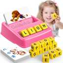 LIWIN LET'S GO! Toys for 3-8 Year Olds Girls, Matching Letter Spelling Games for Kids Ages 3-8 Preschool Learning Educational Toys for Kids Birthday Gifts for 3-8 Year Olds Girls Pink