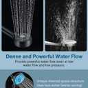 Cobbe High Pressure 3-Way Shower Head Combo, Hand Held Shower & Rain Shower Separately or Together, Dual 2 in 1 Showerhead with Stainless Steel Hose - Black