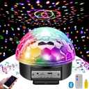 Disco Ball Dj Strobe Light with 6 Colors, Sound Activated Big-Size Magic Stage Party Light with Remote Control, Holiday Halloween Decorations Lighting Bar Wedding Home Club (7'' Big Size)