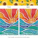 CROWNED BEAUTY Summer Sunshine Garden Flag Double Sided 12x18 Inches Small Burlap Seasonal Welcome Yard Decoration for Outside Porch CF1793-12