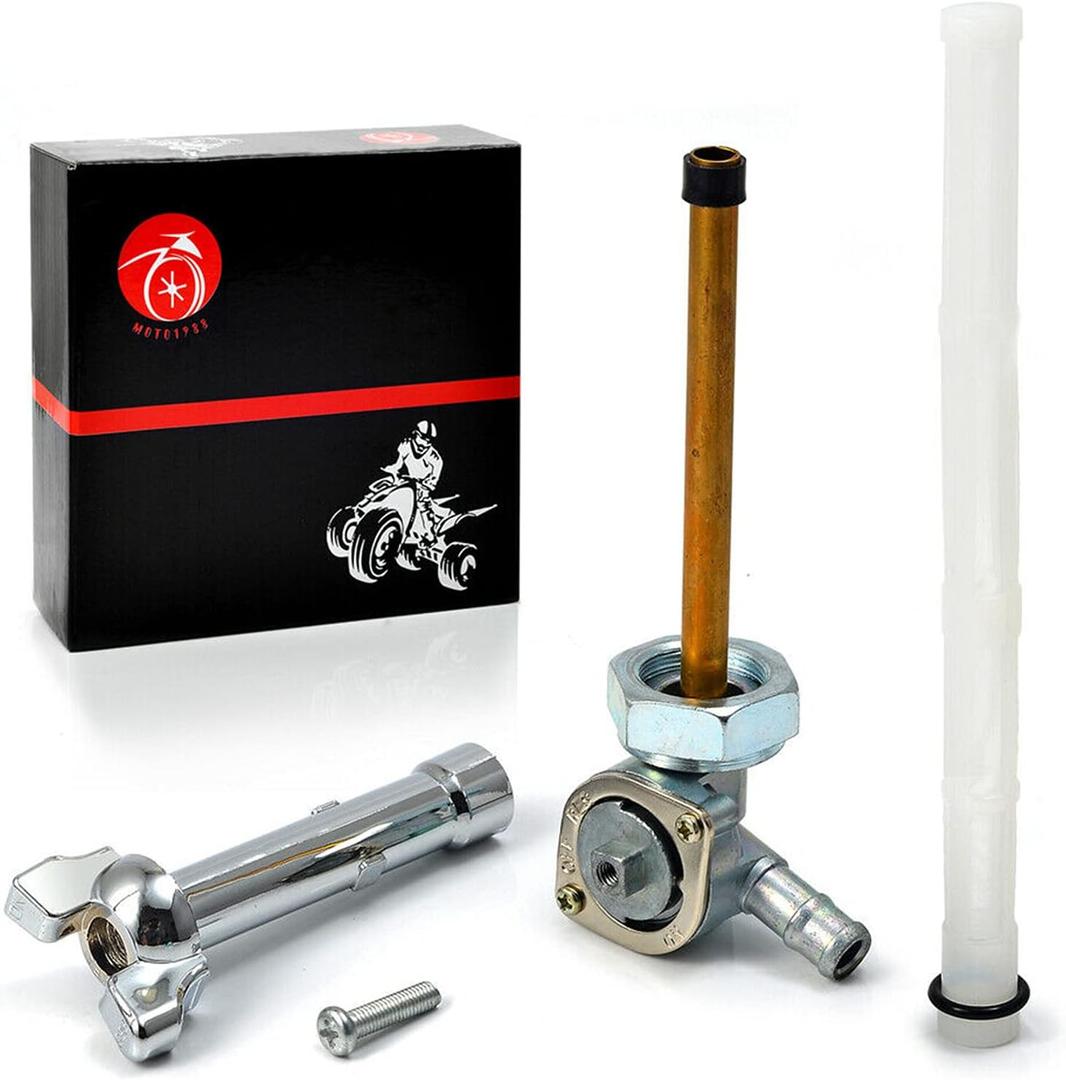 MOTO1988 Fuel Gas Tank Switch Valve Petcock Lever Screw Compatible With Honda Shadow VLX 600 VT600 1999-2007 fuel shut off valve