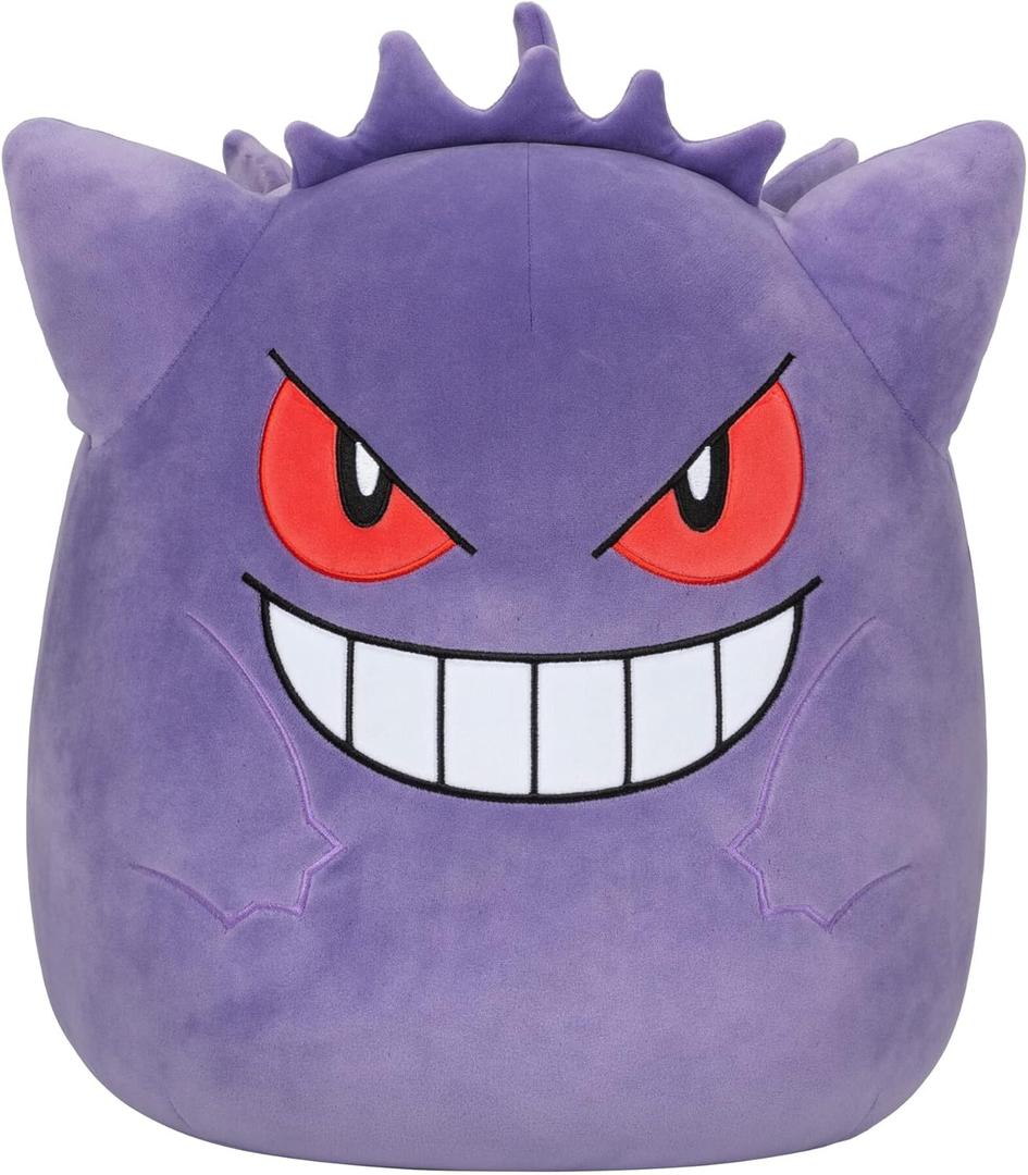 Squishmallows Pokemon 14-Inch Gengar Plush - Add to Your Squad, Ultrasoft Stuffed Animal Large Plush, Official Kelly Toy Plush