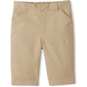 French Toast Girls Adaptive Bermuda Shorts with Hook and Loop Closure (Beige)