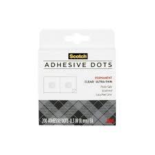 Scotch Adhesive Ultra Thin Dots, Clear, 200 Count