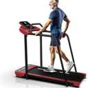 Senior Fitness Treadmill, 400 lb Capacity, Safe Design with Full-Length Rails, Low Step-Up Height, 0.24 MPH Motorized Walking Treadmill for Elderly, Recovery & Home Exercise