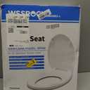 Toilet seat Round with Slow Close Hinges, Four Bumpers, Two Sets of Parts, White Toilet seat Round, Slow Close, Never Loosen and Easily Remove, Plastic, White