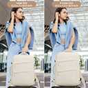 Tenot Large Travel Backpack for Women Personal Item for Airlines17 Inch Laptop Backpack College Business Work Weekender Hiking Travel Essentials Womens Travel Backpack Beige