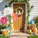 Giant Paper Flowers for Decoration with Stand - 5.6 Ft Large Artificial Flower Wedding Backdrop for Party Event Home Garden Outdoor Spring Decor (Set of 3)