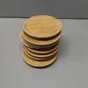 Mumufy 8 Pcs Wine Glass Charcuterie Topper Bamboo Round Mini Charcuterie Boards Dual Use Cups Topper Plates for Family Gatherings Bars Restaurants (5'')