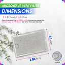 Microwave Filter Replacement 7.64 x 5.12 for GE WB06X10309 WB06X10359 Microwave Grease Filter - Also Fits LG Kenmore and More - Filters Kitchen Oven Air Entering Over the Range Vent Fan (2-Pack)