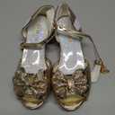 Wedding Sandals for Girls Low Heel Sequin Princess Cute Toddler Light Gold Heeled Sandals for Girls Size 13 for Wedding Princess (Gold 13)