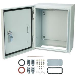 Waterproof Electrical Enclosure 12 x 10 x 6'', Electrical Junction Box with Reinforced Lock, Outdoor Electrical Box Weatherproof (Grey)