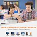 Kids Headphones Bulk 6 Pack for School Classroom Student, Wholesale Wired Durable Earphones Class Set for Children Toddler Teens Boys Girls and Adult (HY450, 6 Black)