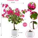 2 Pack Artificial Bougainvillea Tree, 2.5FT Faux Bougainvillea Plant with Vibrant Pink Flowers, Potted Fake Tree for Indoor Outdoor Home Office Garden Porch Decoration